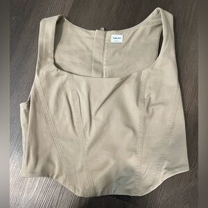 Aritzia Beige Sleeveless Top